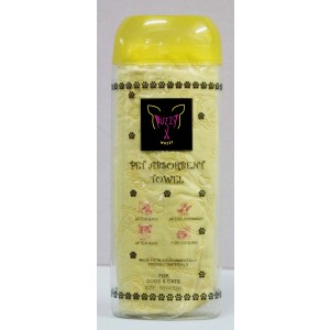 Fuzzy Wuzzy Pet Absorbent/Cooling Towel - Yellow