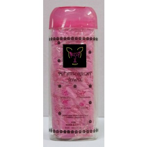 Fuzzy Wuzzy Pet Absorbent/Cooling Towel - Pink